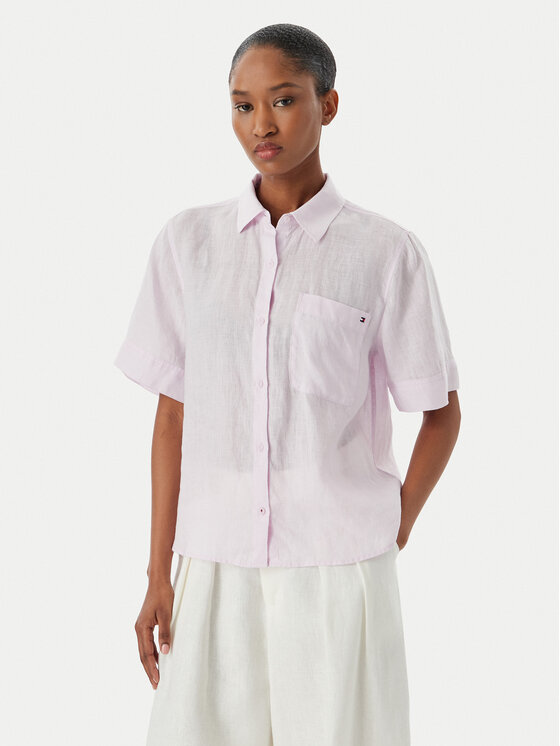 Tommy Hilfiger Tommy Hilfiger Srajca WW0WW48925 Vijolična Relaxed Fit