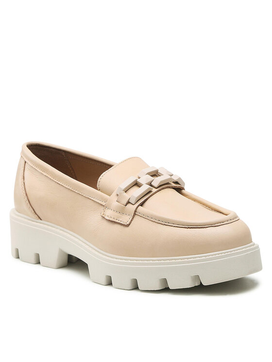 Badura Badura Loafersy E22-28188NAP Beżowy