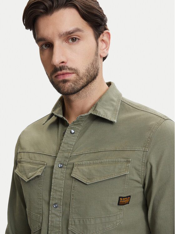 G-Star Raw G-Star Raw Srajca Dakota D23616-D920 Zelena Slim Fit