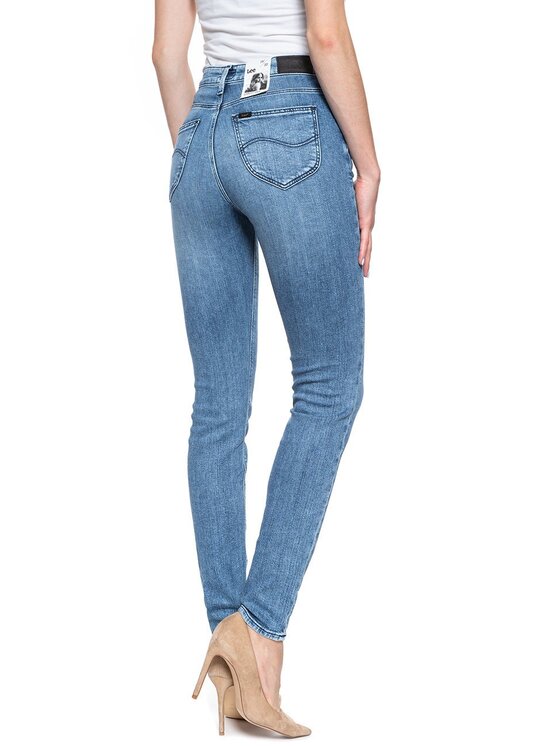 Lee Lee Jeansy SCARLETT HIGH Niebieski Skinny Fit