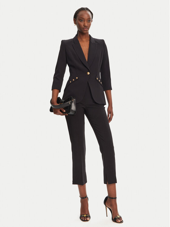 Elisabetta Franchi Elisabetta Franchi Zakó GI-164-52E2-V640 Fekete Regular Fit