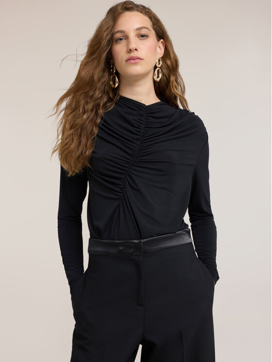 Motivi Motivi Blusa G020W003698N033 Nero Slim Fit