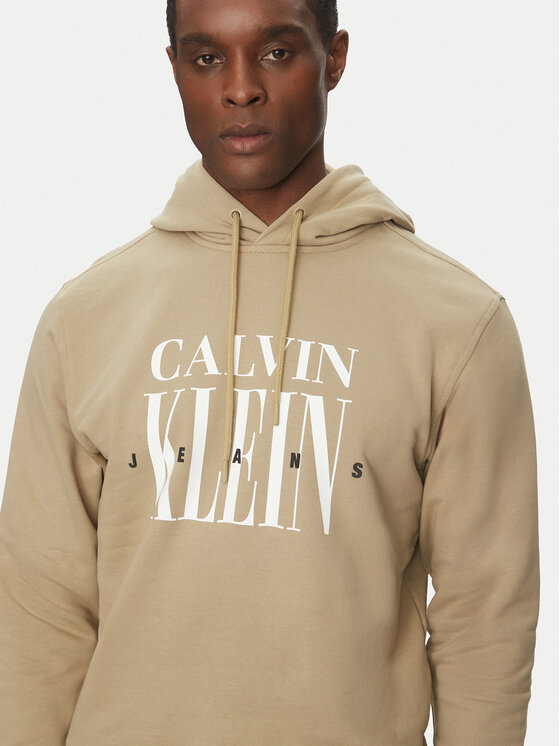Calvin Klein Jeans Calvin Klein Jeans Mikina Serif Font Graphic J30J327520 Zelená Regular Fit