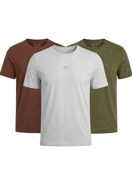 4F 4F T-Shirt Z-TTSHM3947-3-B Biały Regular Fit