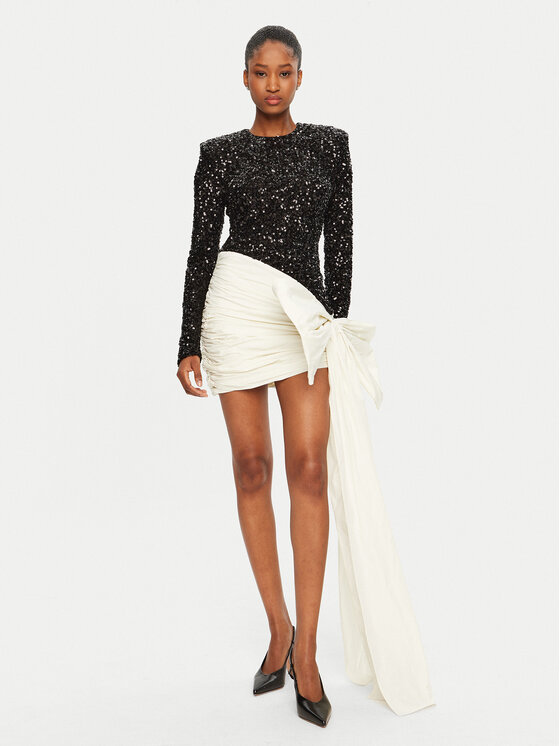 ROTATE ROTATE Kokteilinė suknelė 113998100 Juoda Slim Fit