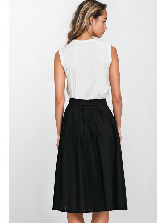 NIFE NIFE Midi sukně SP82 Černá Regular Fit