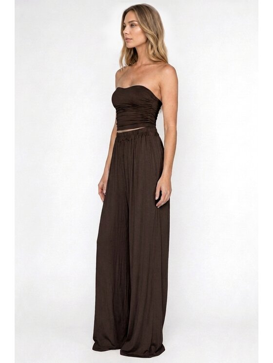 MissDenim MissDenim Kuloty Cullot Pants Brązowy ciemny Loose Fit