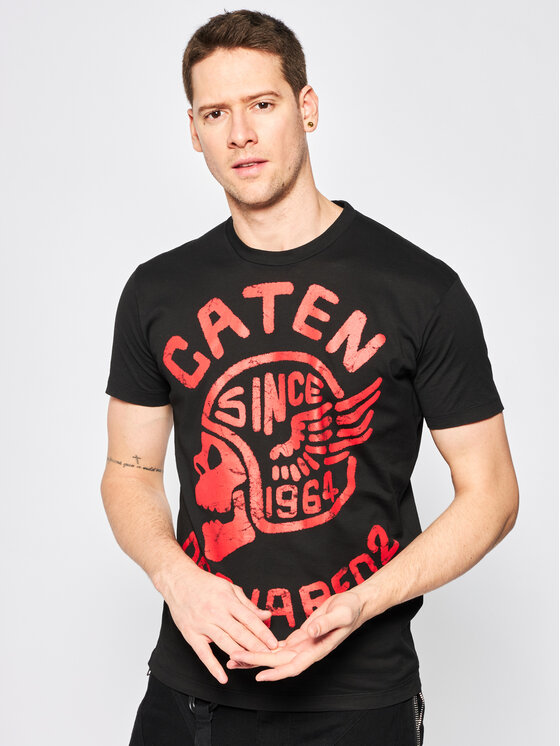 Dsquared2 Dsquared2 Тишърт Caten Skull S74GD0637 Черен Regular Fit