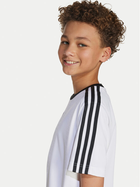adidas adidas Majica Jacquard JV8655 Bela Loose Fit
