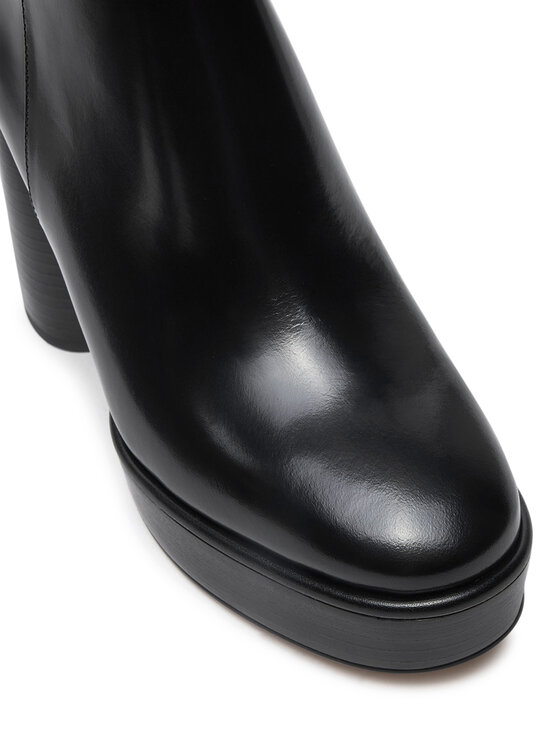 MICHAEL Michael Kors MICHAEL Michael Kors Botine Carlisle Leather Platform Boot 40F4CLME1L Negru