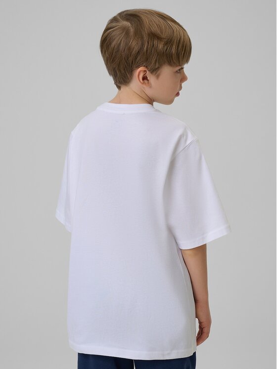 4F 4F T-Shirt 4FJRSS26TTSHM3786-10S Biały Loose Fit