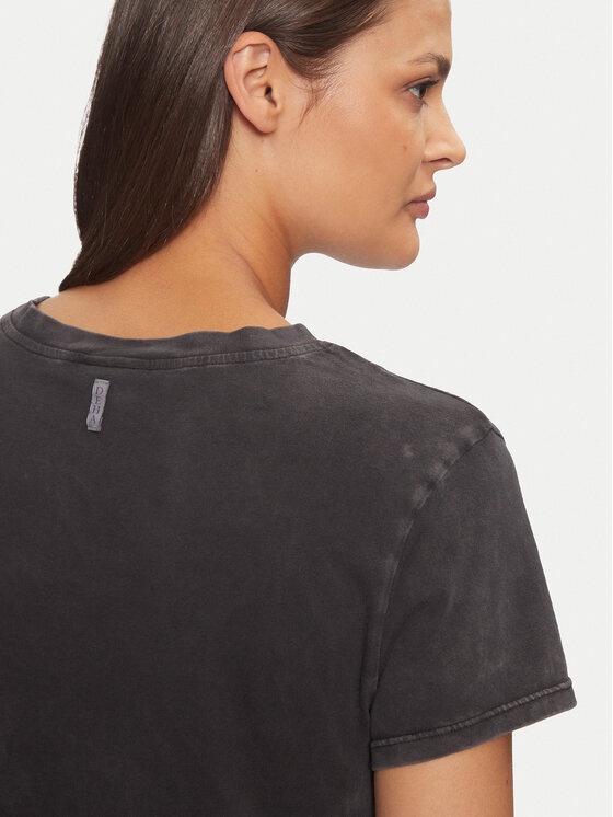 Deha Deha T-Shirt C12151 Czarny Regular Fit
