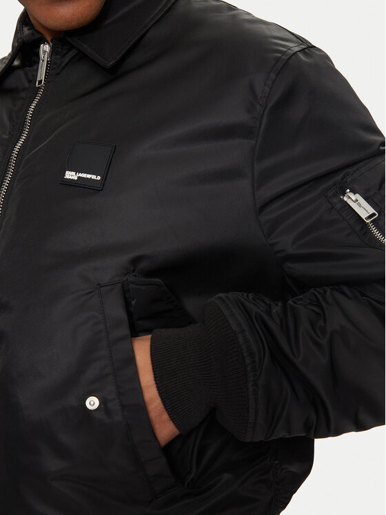 Karl Lagerfeld Jeans Karl Lagerfeld Jeans Bomberjacke 245D1501 Schwarz Regular Fit
