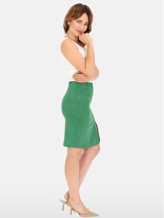 Perso Perso Mini sukňa JPE241075F Zelená Regular Fit