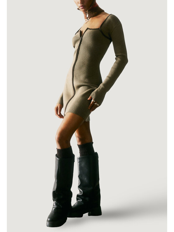 Desigual Desigual Φόρεμα καθημερινό REPRIS_VEST_KIRKWALL Καφέ Modern Fit