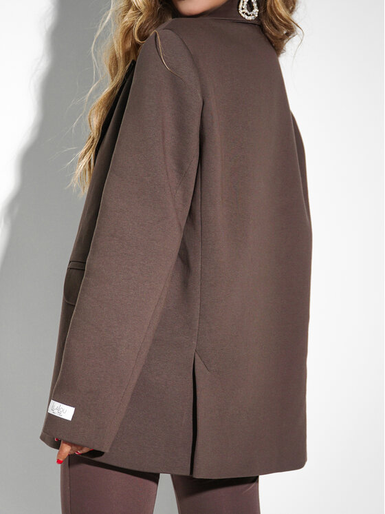 LilaLou LilaLou Sako Buki Hnědá Oversize