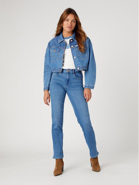 Wrangler Wrangler Jeansy Straight 658 W26RCY37N 112332359 Niebieski Regular Fit