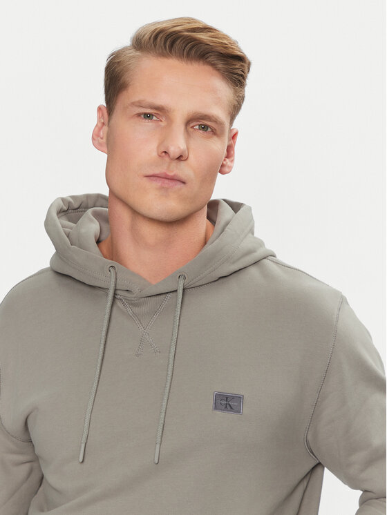 Calvin Klein Jeans Calvin Klein Jeans Μπλούζα Woven Label Hoodie J30J327113 Πράσινο Regular Fit