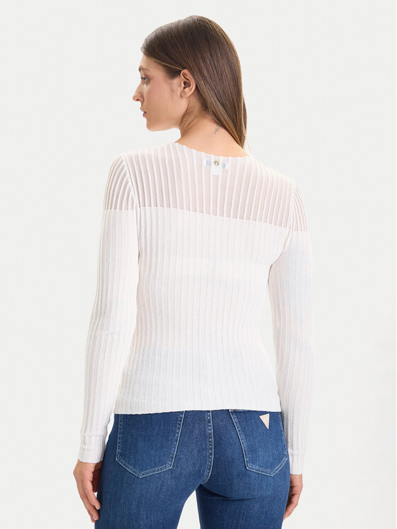 Guess Guess Pullover W5BR62 Z0890 Écru Slim Fit