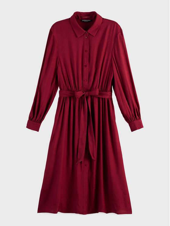 Scotch & Soda Scotch & Soda Hemdkleid 168917 Dunkelrot Regular Fit
