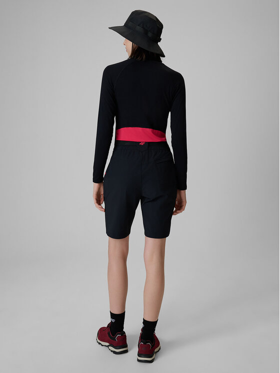 4F 4F Szorty sportowe TREKKING Czarny Regular Fit