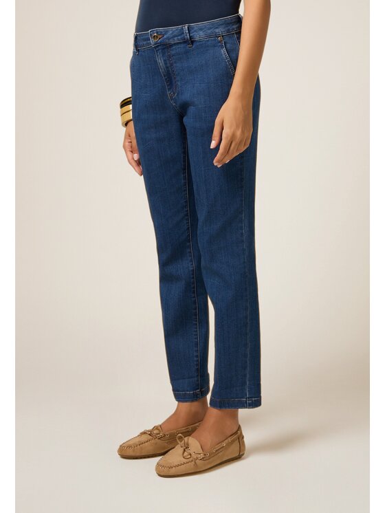 Oltre Oltre Jeansy P576R008577N034 Niebieski Regular Fit