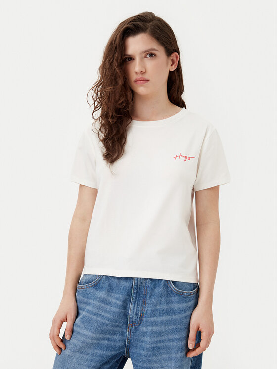 HUGO HUGO Тишърт 50534300 Бежов Regular Fit