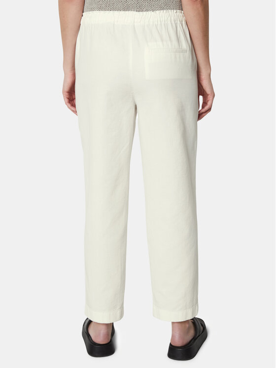 Marc O'Polo Marc O'Polo Hlače iz tkanine 403 1340 10317 Écru Slim Fit