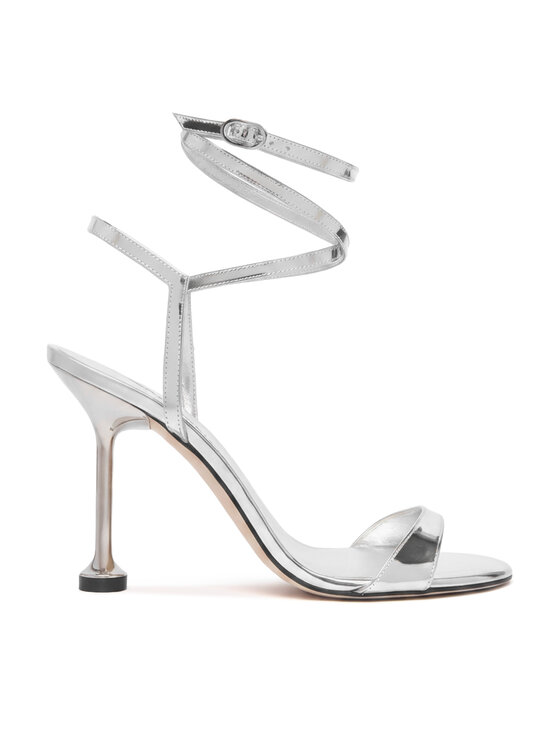 Stuart Weitzman Stuart Weitzman Sandály Naudistini Wrap 100 SM911 Stříbrná