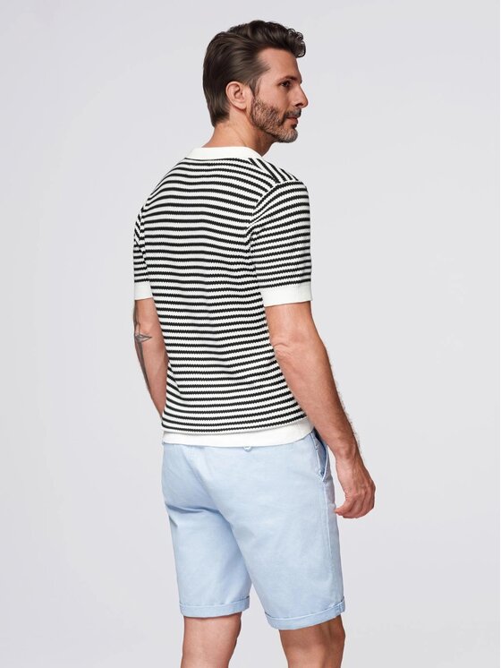 Ombre Ombre Polo OM-POSS-0161 Zielony Slim Fit
