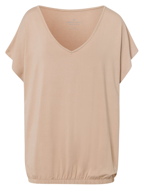 Cross Jeans Cross Jeans T-Shirt 55921-105 Beżowy Oversize