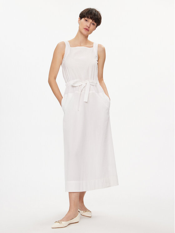 Max Mara Leisure Max Mara Leisure Ljetna haljina Panfilo 2416221068 Bijela Regular Fit