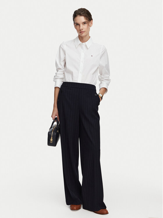 Tommy Hilfiger Tommy Hilfiger Риза WW0WW47169 Бял Regular Fit