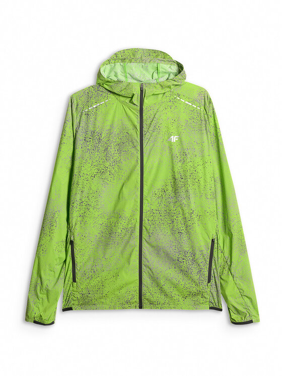 4F 4F Kurtka do biegania FLOW MOTION Khaki Regular Fit
