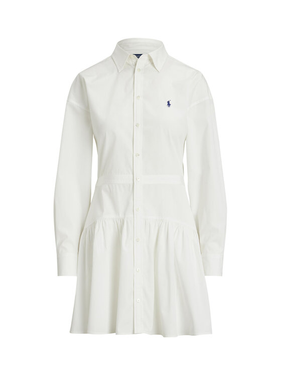 Polo Ralph Lauren Polo Ralph Lauren Φόρεμα πουκάμισο 211965856001 Λευκό Regular Fit