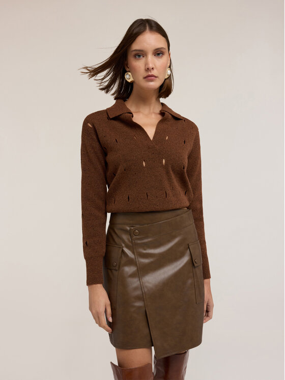 Motivi Motivi Maglione M467W003567N022 Marrone Regular Fit