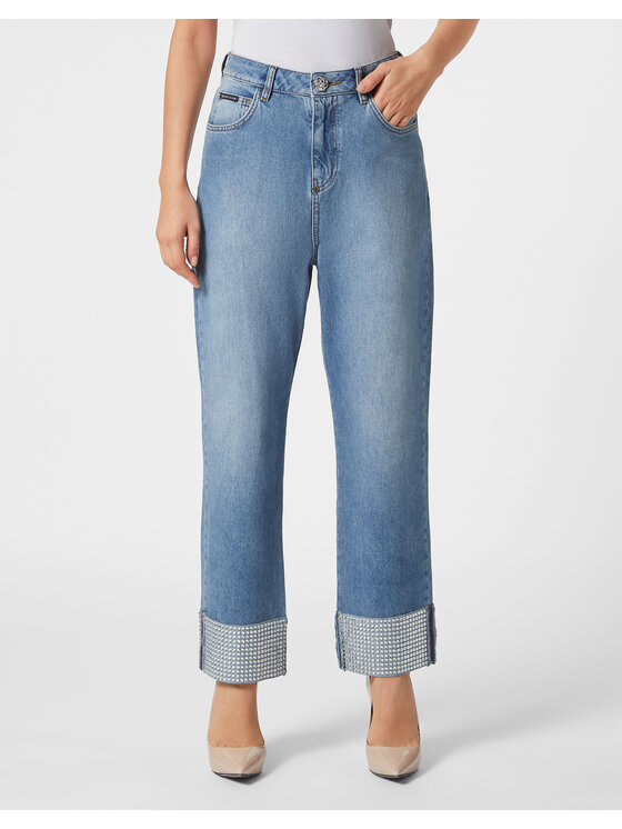 PHILIPP PLEIN PHILIPP PLEIN Jeansy 9685 Błękitny Loose Fit