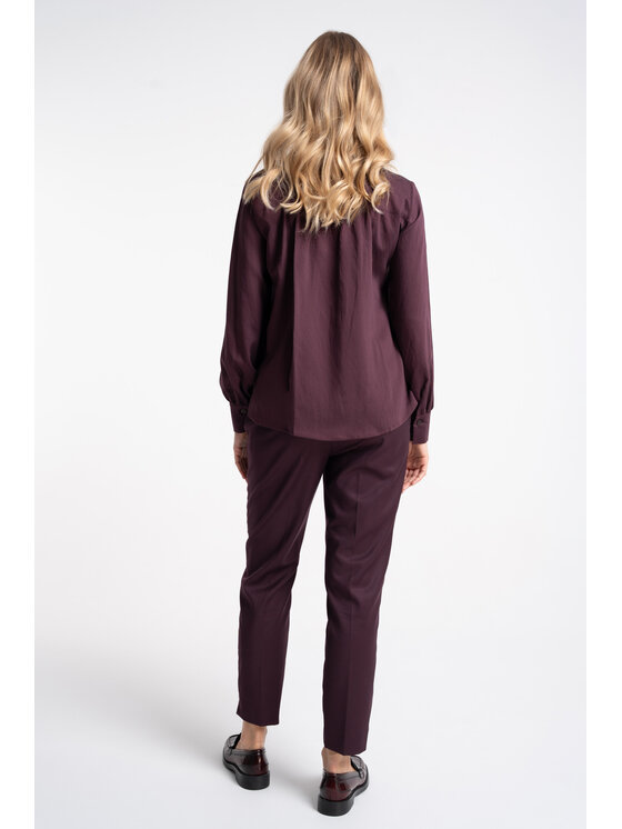 CLICK CLICK Πουκάμισο 10-7010 Μπορντό Regular Fit