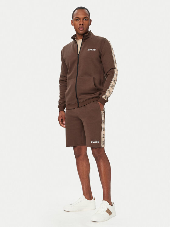Guess Guess Džemperis ar kapuci Z2YQ10 KB3P2 Tumši brūna Regular Fit
