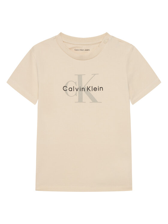 Calvin Klein Jeans Calvin Klein Jeans T-Shirt Monogram IN0IN00336 Beige Regular Fit