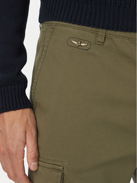 Aeronautica Militare Aeronautica Militare Kargo hlače 262PA1329UCT02443 Zelena Regular Fit