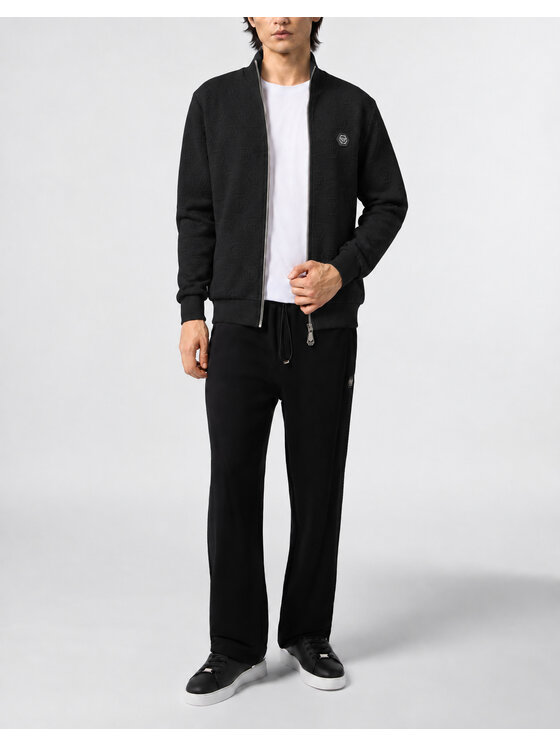 PHILIPP PLEIN PHILIPP PLEIN Bežecká bunda 31120 Čierna Jegging Fit