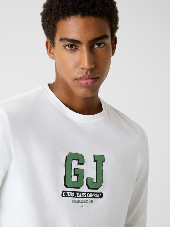 Guess Jeans Guess Jeans T-Shirt 180691 Bílá Classic Fit