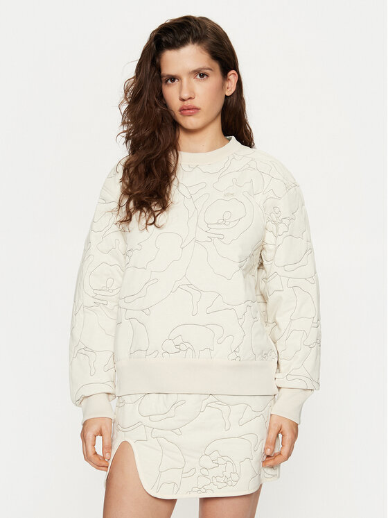 Lacoste Felpa SF2686 Beige Oversize, taglia : 40