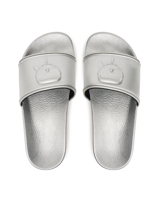 KARL LAGERFELD KARL LAGERFELD Natikače Kondo Maxi KL80819M Srebrna