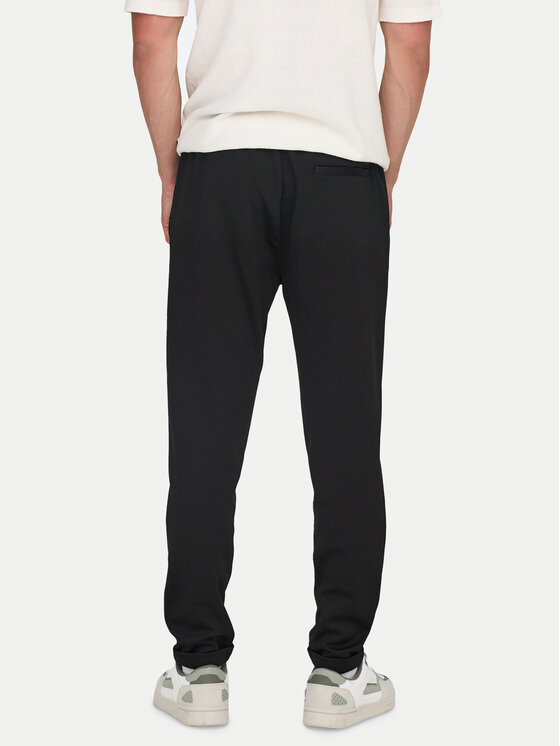 Only & Sons Only & Sons Παντελόνι υφασμάτινο Linus 22029924 Μαύρο Tapered Fit