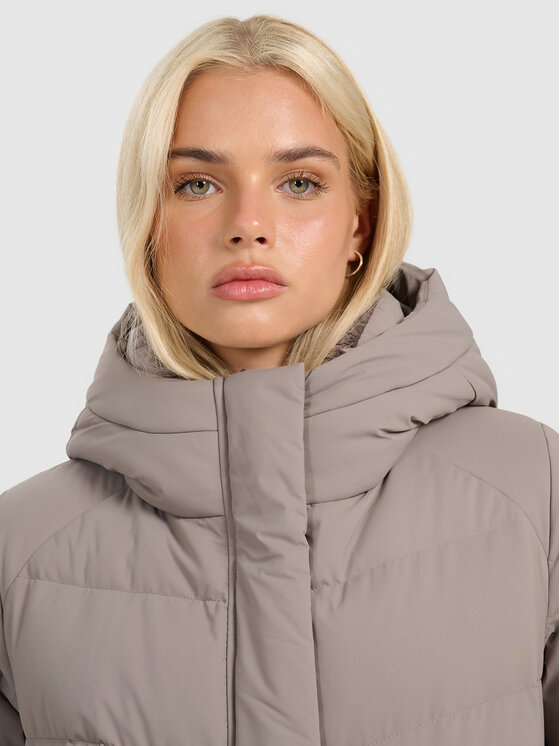 4F 4F Kurtka puchowa MIDSHOP TEXTILE Beżowy Regular Fit