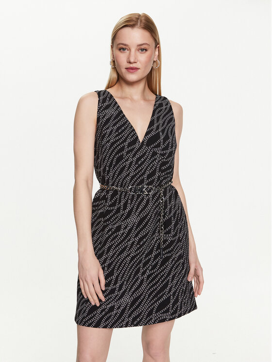MICHAEL Michael Kors Rochie cocktail MS381J68ED Negru Regular Fit cocktail imagine noua