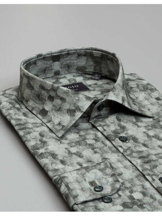 Borgio Borgio Koszula calimera_00541 Zielony Slim Fit