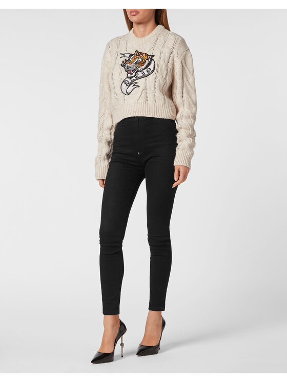 PHILIPP PLEIN PHILIPP PLEIN S dlhými rukávmi 14857 Biela Regular Fit